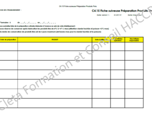 Fiche PMS HACCP C4.9 Contrôle température Refroidissement rapide +63°C à  +10°C – CLETA Formation et Conseil HACCP